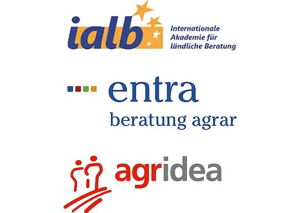 Logos von IALB, entra beratung agrar und AGRIDEA